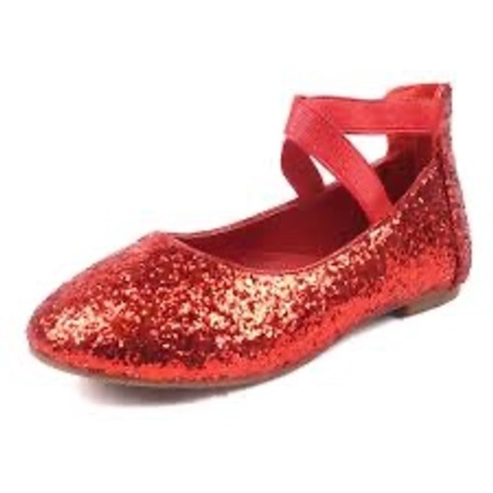 Glittery Red Kids Dress Shoes